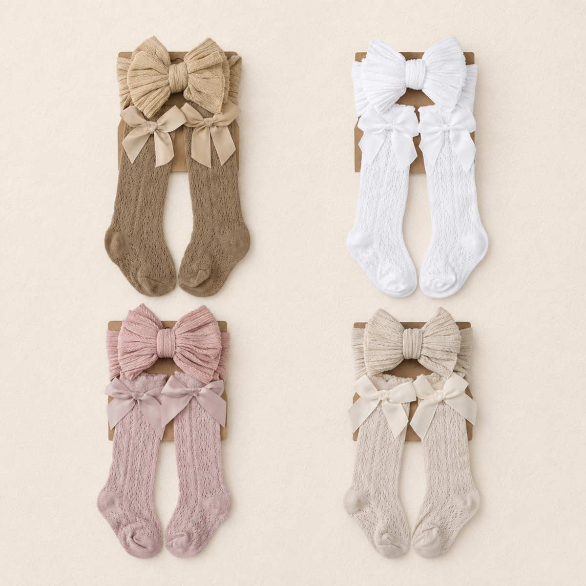 2 piece knee high socks and headband
