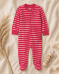 Firetruck Striped 2-Way Zip, gender neutral (Carters)