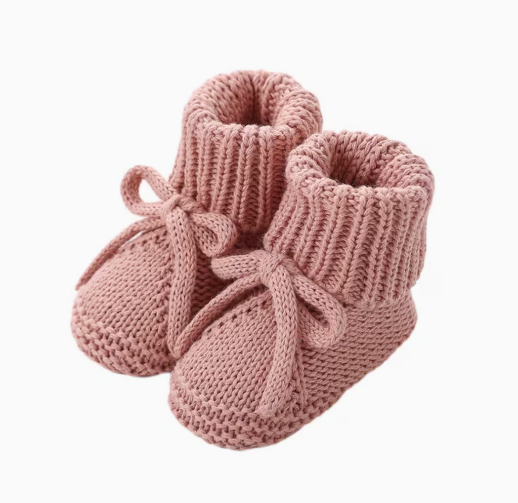 Hand knit baby booties (0-6 months)