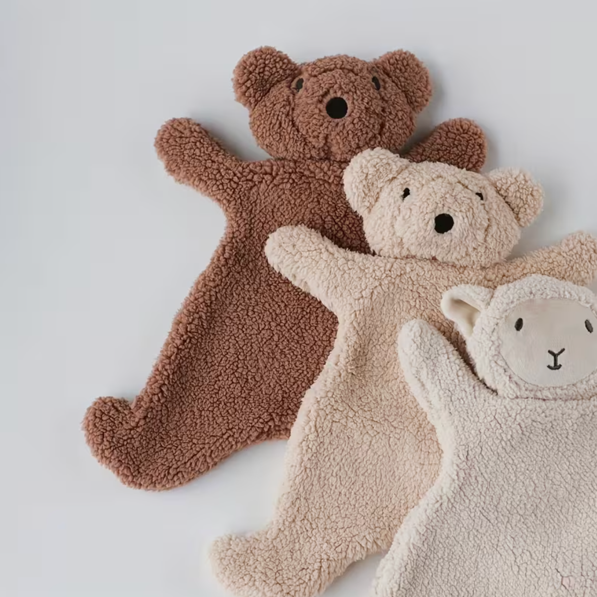 Floppy baby snuggle (bear(s) and lamb)