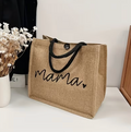 Burlap MAMA bag