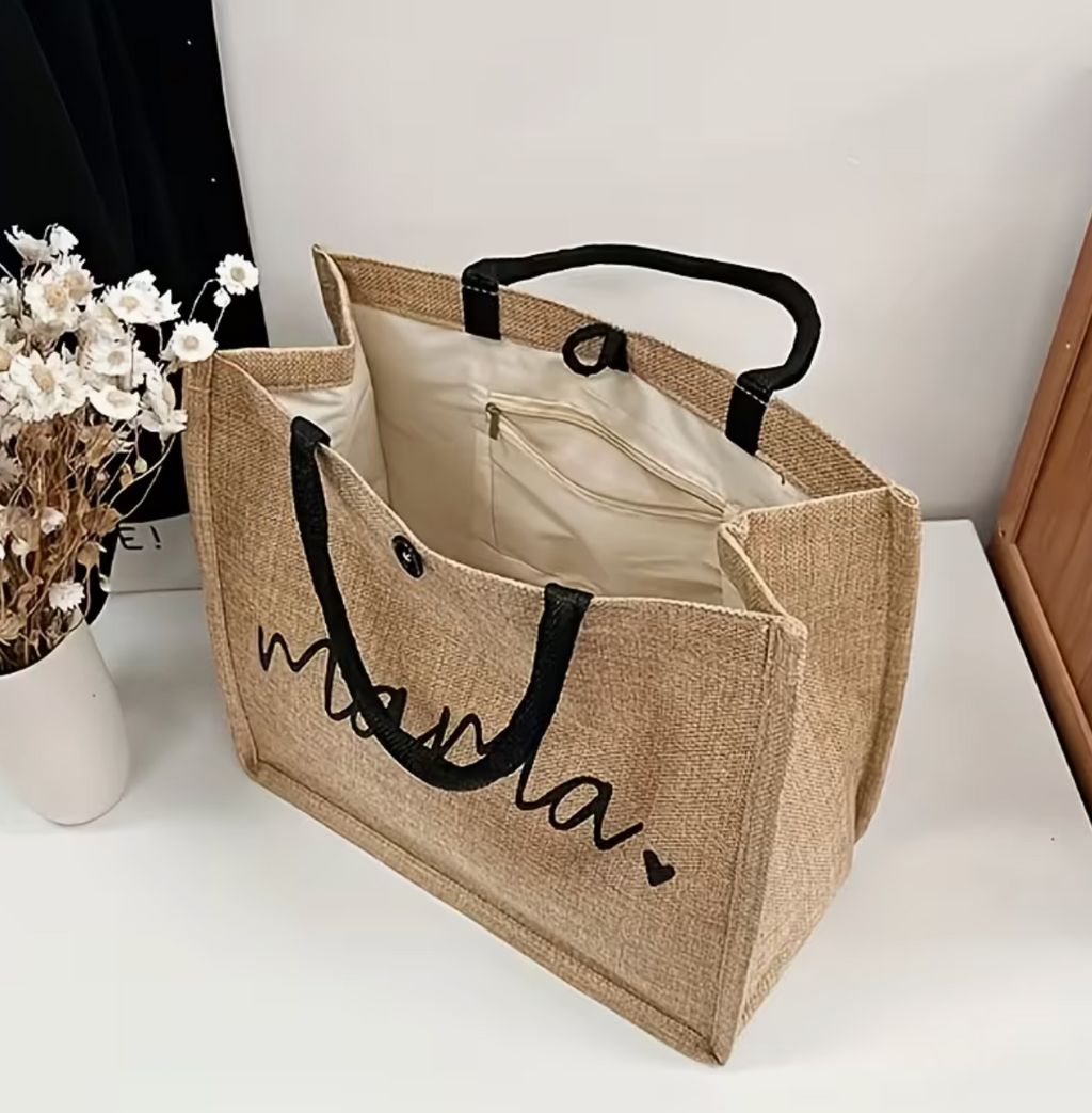Burlap MAMA bag