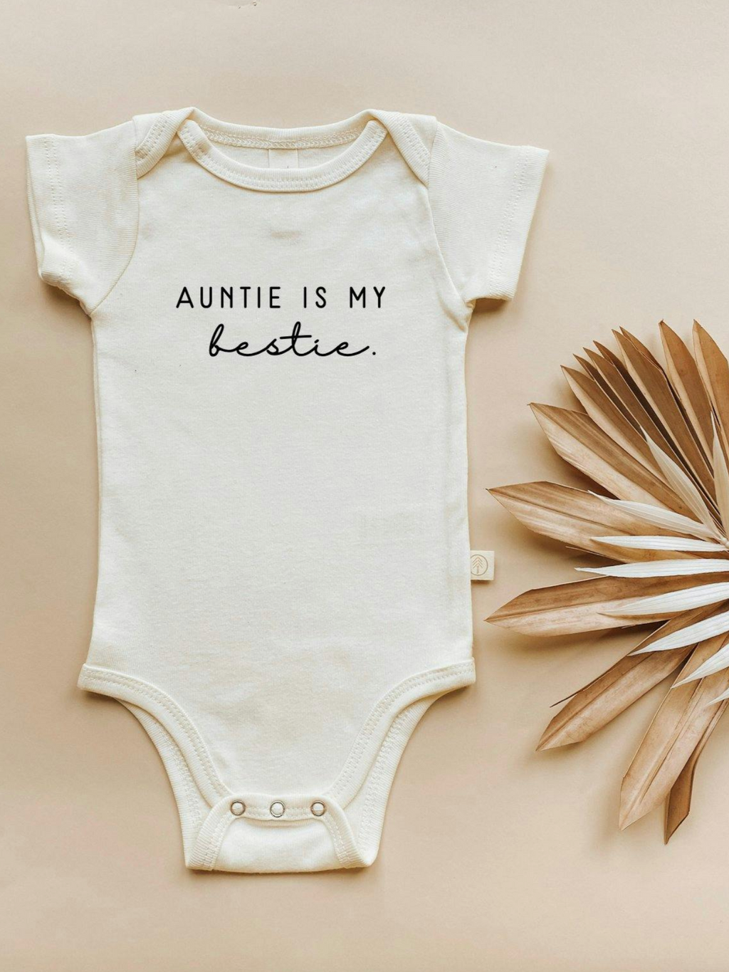 Auntie is my Bestie Organic Baby Bodysuit
