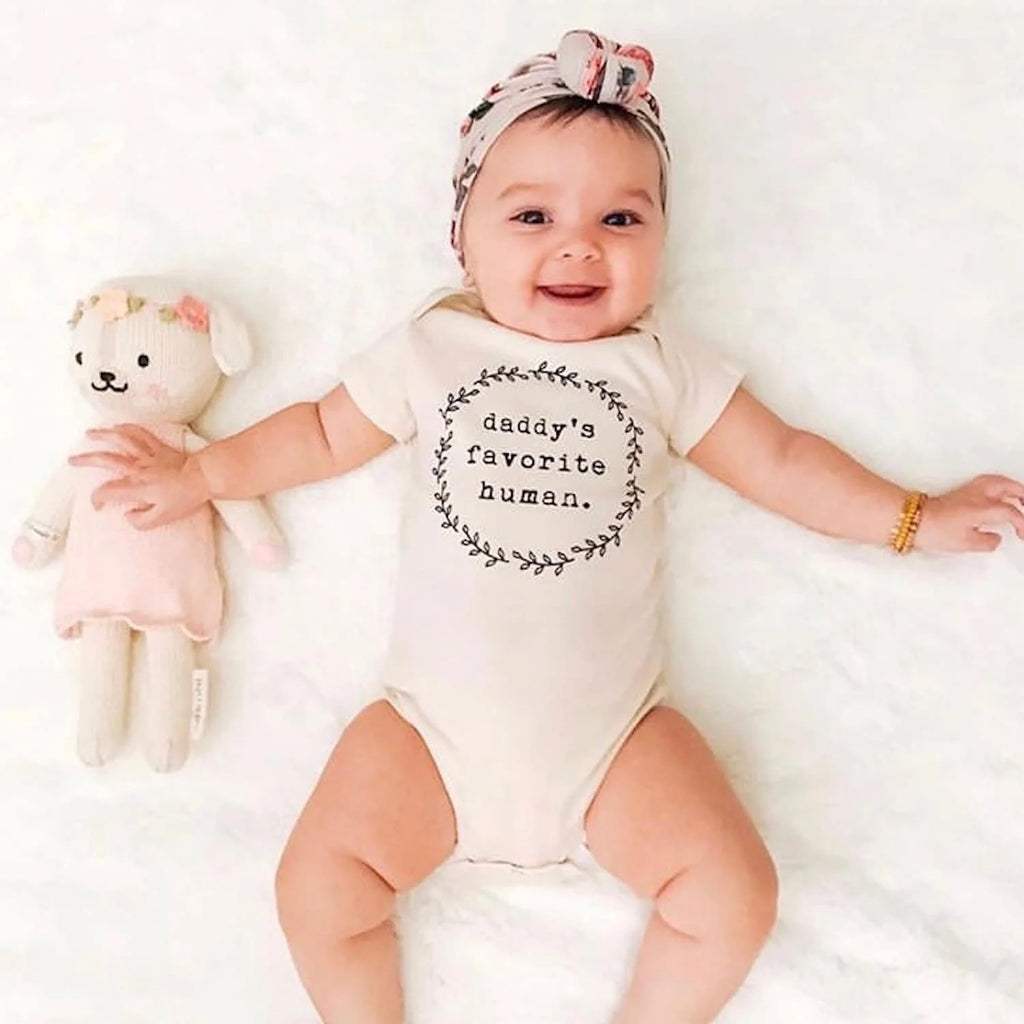 Daddy's Favorite Human Organic Baby Bodysuit by Tenth and Pine